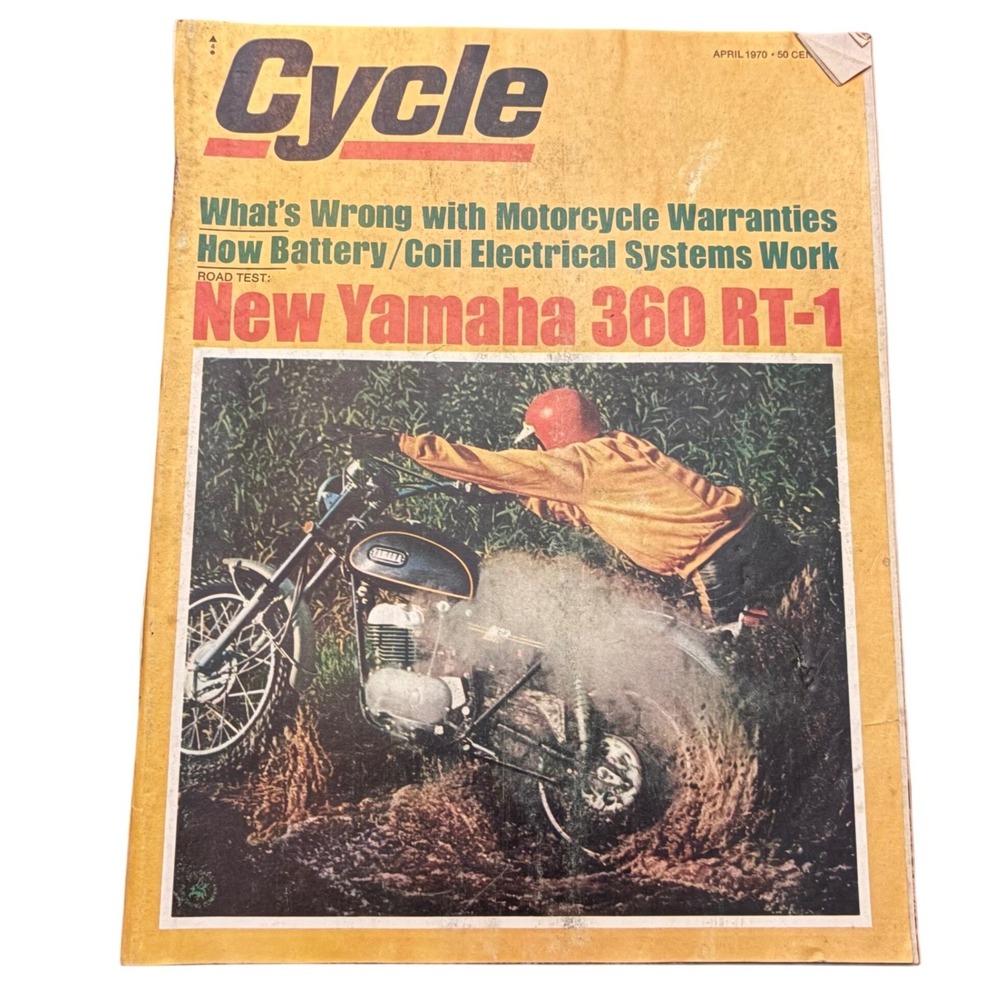 Cycle Magazine April 1970 Yamaha 360 RT-1 Kawasaki‎ 500cc AJS 250 Stormer